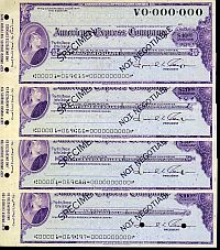 Canada AmEx Specimen Travelers Cheque 4--pc Set(200).jpg